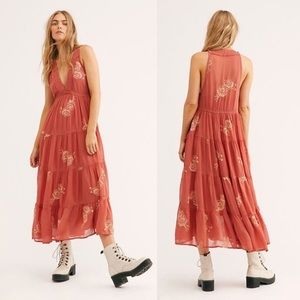 Free People Run Away With Me embroidered dress